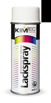Спрей-краска аэрозольная KIM TEC Lackspray, матовая, 400 мл Черный RAL9011
