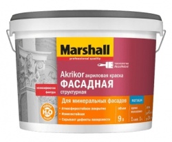 Краска Marshall Akrikor фасадная Структурная 9 л