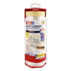 Теса укрывная пленка с малярной лентой +диспенсер