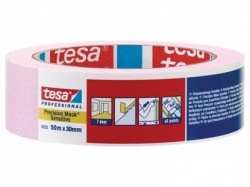 Теса малярная лента длина 50 метров ширина 30 мм розовая для деликатных поверхностей