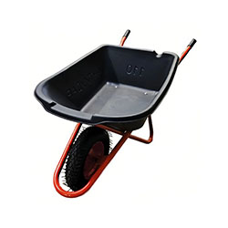 Тачка строительная 110 л Антиударная 1 колесо пневмо 4,00/8