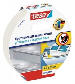 Теса противоскользящая лента прозрачная длина 5 метров ширина 25 мм