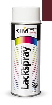 Спрей-краска аэрозольная KIM TEC Lackspray, глянцевая, 400 мл Красное вино  RAL3005
