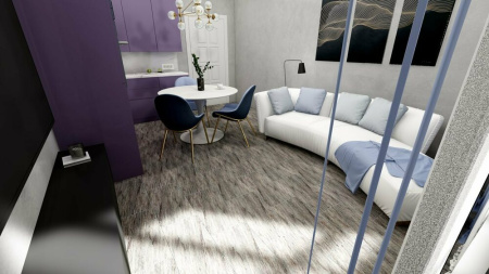 Картинка Керамогранит Кварцит 2 600х300 мм темно-серый