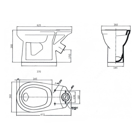 Картинка Унитаз-компакт косой выпуск боковой подвод с арматурой с сиденьем полипропилен Белый Комфорт Эконом Лобня