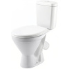 Унитаз-компакт косой выпуск нижний подвод 1 режим с сиденьем полипропилен белый Стандарт Rosa Киров