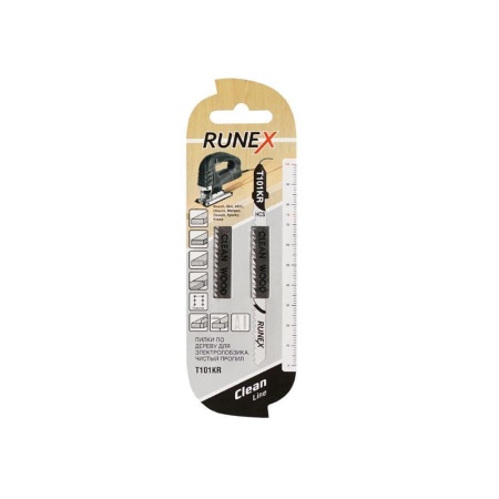 Runex Пилки для электролобзика T101KR дерево/пластик 2 шт чистый распил