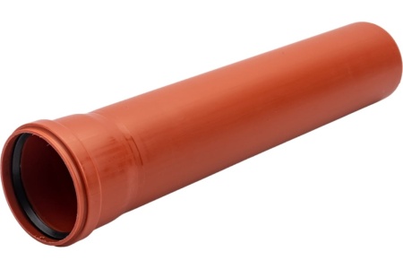 Труба Политэк канализационная 110х3.4х500 мм Оранжевая