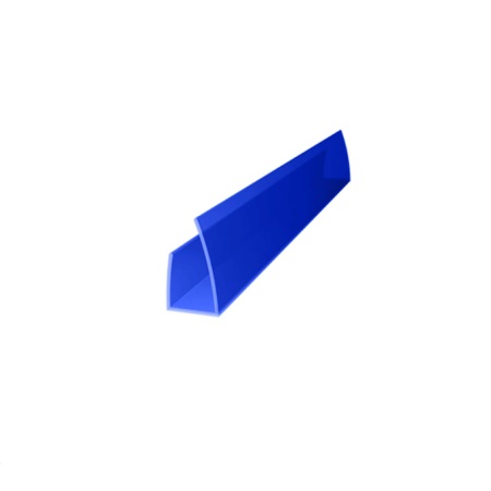 Профиль торцевой Синий 2100х10 мм поликарбонат РоялПласт