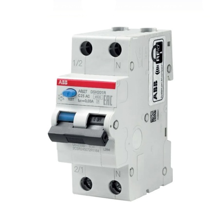 Автоматический выключатель дифференциального тока DSH201 1P+N С 20А 4.5kA 30мА Тип-AС 230В ABB