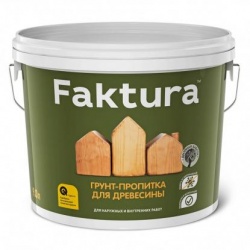 Пропитка-грунт Faktura на органической основе для дерева 9 л