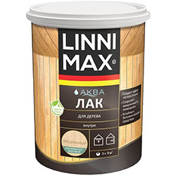 Лак акриловый для дерева cтены и потолки Матовый 0.9 л Linnimax АКВА