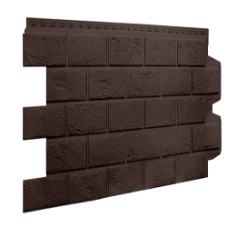 Фасадная панель Grand Line СТАНДАРТ Состаренный кирпич коричневая 1109х418 мм