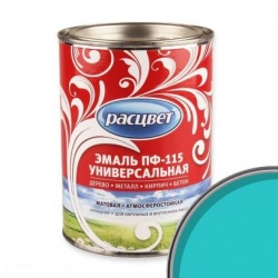 Эмаль Расцвет ПФ-115 универсальная 0,9 кг Бирюзовый