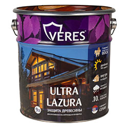Декоративная пропитка для дерева Махагон 9 л Veres Ultra Lazura №7