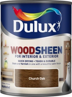 Dulux Woodsheen Лак-морилка на водной основе  0,75 л. Church-oak