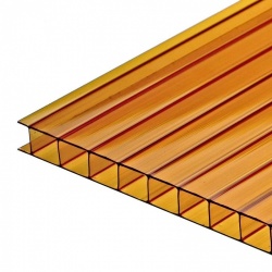 Поликарбонат сотовый 5000х2100х10 мм Бронза йод