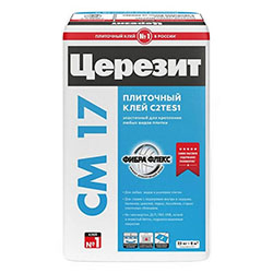 Высокоэластичный клей для плитки для наружных и внутренних работ 25 кг Церезит CM 17