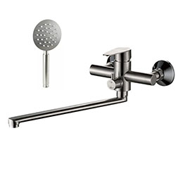 Смеситель для ванны длинный излив нержавеющая сталь VALFEX Rigel  Chrome