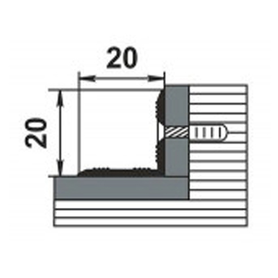 Картинка Порог угловой ПУ-05 R105 Дуб арктик 1,8 м