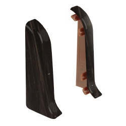 Торцевые заглушки для плинтуса К55 Комфорт 2 штуки Дуб мореный