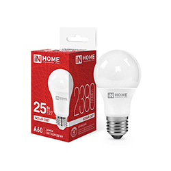 Лампа светодиодная LED-A60-VC 25Вт 230В Е27 4000К 2380Лм IN HOME