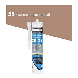 Силиконовая затирка 280 мл Светло-коричневый №55 Церезит CS 25