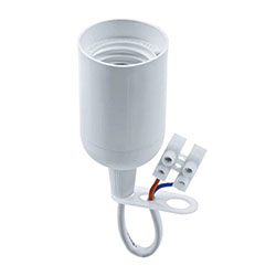 Патрон подвесной Е27 4А 250В с проводом и клеммной колодкой Белый Navigator