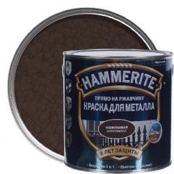 Hammerite обжимная молотковая коричневая 2,2 л