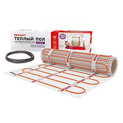 Теплый пол нагревательный мат 8 м² 0,5х16 м 1280Вт REXANT Extra