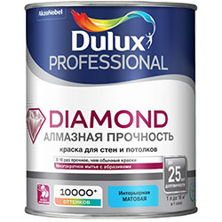 Краска матовая износостойкая краска база BC 1 л Dulux Diamond Matt