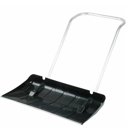 Скрепер для уборки снега на колесиках пластиковый металлическая ручка 810x430х1220 мм