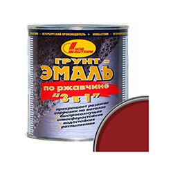 Грунт-эмаль 3в1 Красный RAL3020 1 л НОВБЫТХИМ