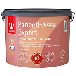 Лак для деревянных панелей база ЕР матовый 9 л Tikkurila PANEELI-ASSA 10