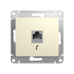 Розетка телефонная RJ11 в рамку Бежевая Systeme Electric GLOSSA