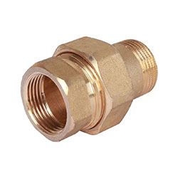 Сгон разъемный ВВ 3/4' прямой уплотнение под гайкой o-ring кольцо STOUT