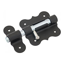 Засов дверной фигурный ЗДФ-80 Черный