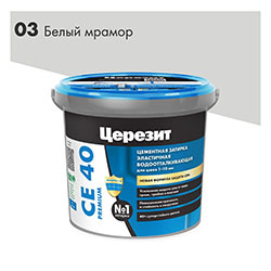 Затирка водоотталкивающая 1 кг Белый мрамор 03 Церезит СЕ40