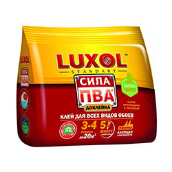 Клей обойный для всех видов обоев 100 г LUXOL Standart сила ПВА