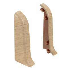 Торцевые заглушки для плинтуса К55 Комфорт 2 штуки Бук светлый