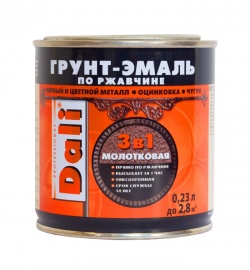 Dali грунт-эмаль по металлу 3в1 молотковая Золотистая 0,23 л