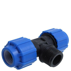 Тройник ПНД резьба наружная  25х1/2х25