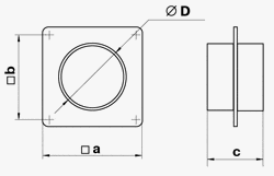 Картинка Соединитель с пластиной для круглых каналов  d-100 мм.   151 ЭРА