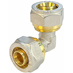 Уголок обжимной для труб металлопласт Ø 20x20 Valfex VF.351.N.020020