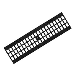 Решетка для лотка 500x136x15 мм пластик ячеистая AQUASTOK NORMA DN100 А15