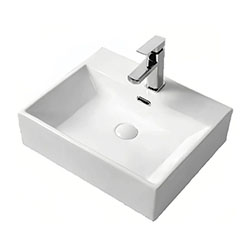 Умывальник подвесной Quadra 50 прямоугольный 1 отверстие по центру Белый Selena