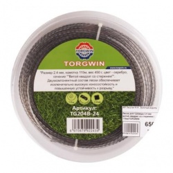 Леска для тримера 2,4 мм витой квадрат со стержнем