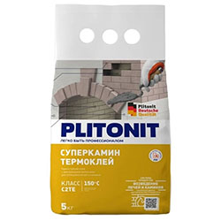 PLITONIT СуперКамин Термоклей для облицовки печей каминов 5 кг