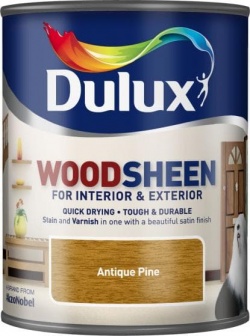 Dulux Woodsheen Лак-морилка на водной основе  0,75 л. Antique-pine