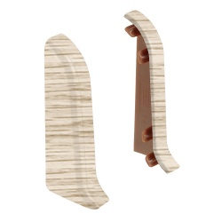 Торцевые заглушки для плинтуса К55 Комфорт 2 штуки Клен вермонт